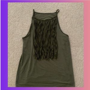 Green Fringe Tank 🤩